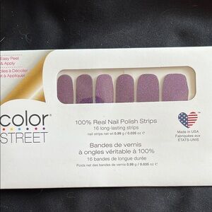 Color Street Purple Glitter Nail Strips